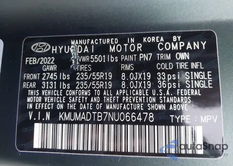 2022 Genesis Gv70 2.5T Awd из США, поврежденный, VIN KMUMADTB7NU066478